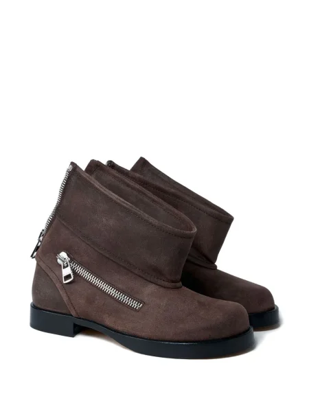 Cizme scurte Jw Anderson din piele de căprioară maro