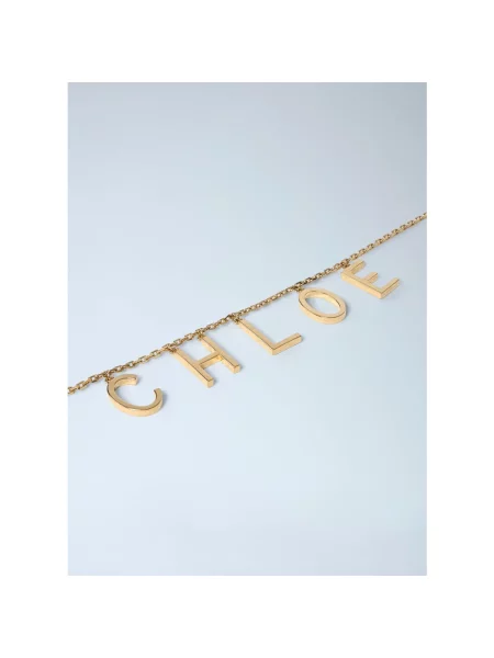 Naszyjnik Chloe z logo elegancki żółty