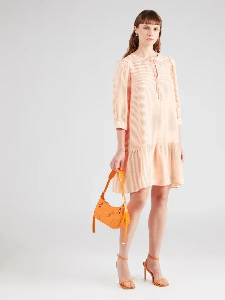 VERO MODA Ruha narancs fehér