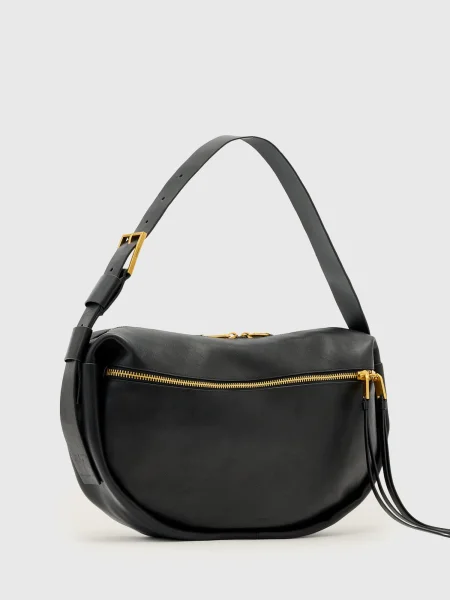 AllSaints kabelka typu shopper dámska kožená čierna