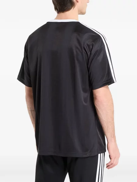 Długie legginsy Adidas z nadrukiem w paski niebieskie