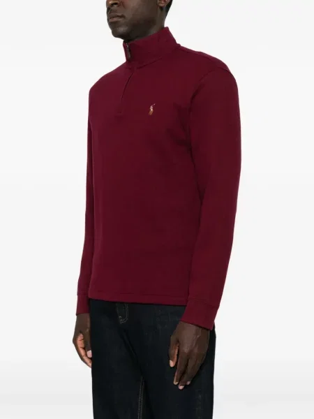 Pulover Polo Ralph Lauren cu broderie roșu