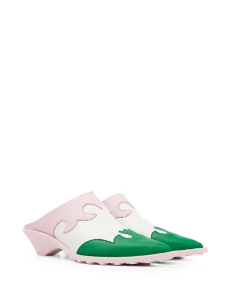 Papuci tip mules Camper din piele roz