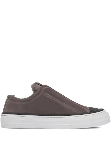 Báránybőr sneaker Brunello Cucinelli barna