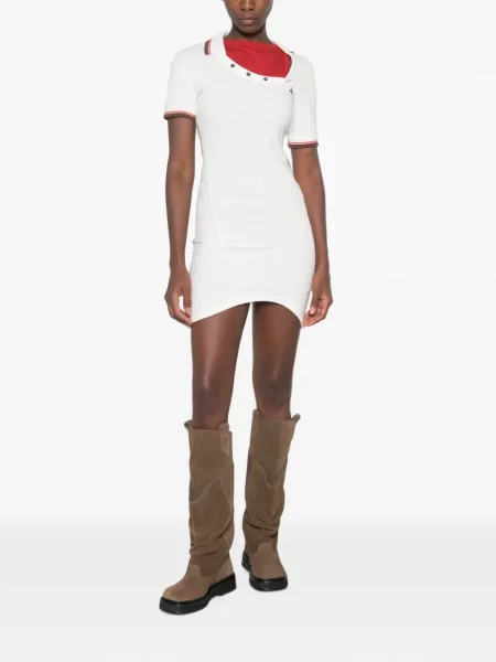 Rochie Vivienne Westwood asimetrică drapată alb