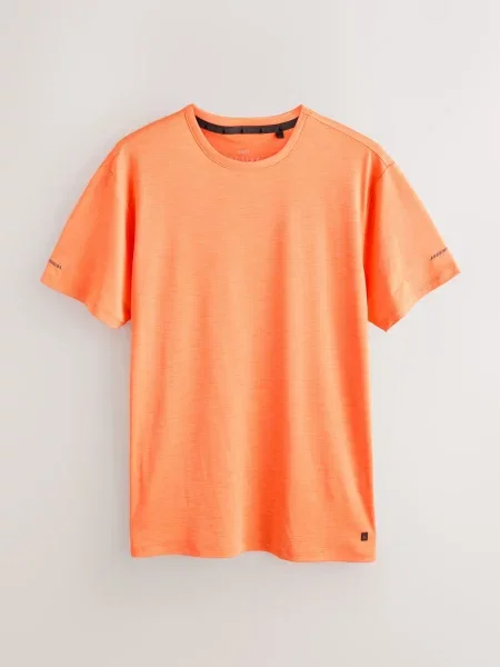 Next Tricou funcțional ecru / portocaliu negru
