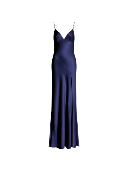 Rochie Alberta Ferretti din satin albastru