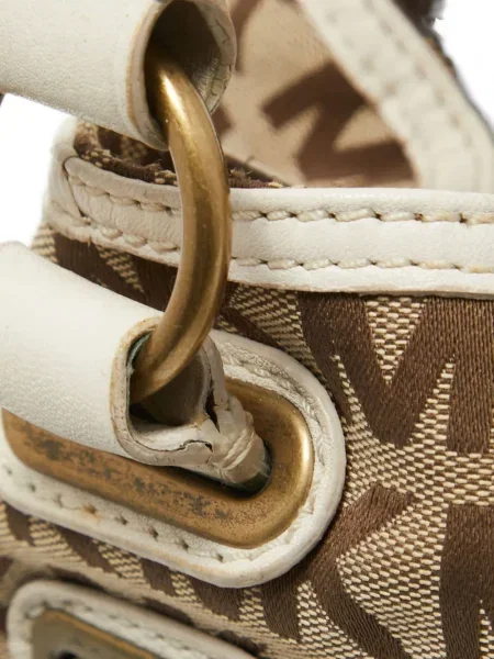 Geantă cu mânere cu lanț Michael Michael Kors cu imagine bej