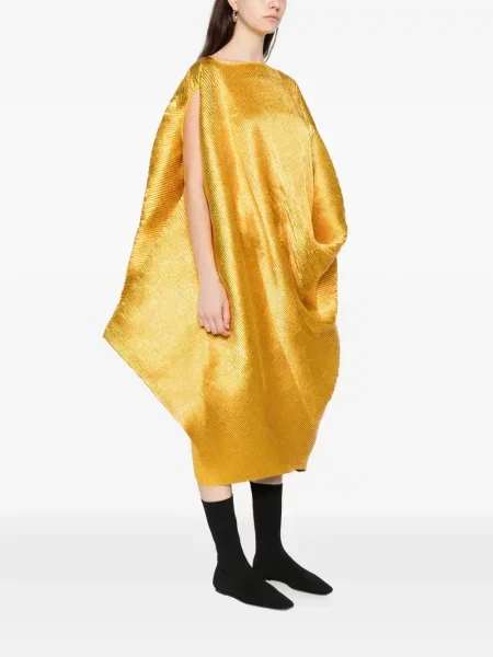 Plisirana odgovarati midi haljina Melitta Baumeister iznad koljena zlatna