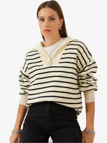 Bianco Lucci Pulover Pullover bež črna