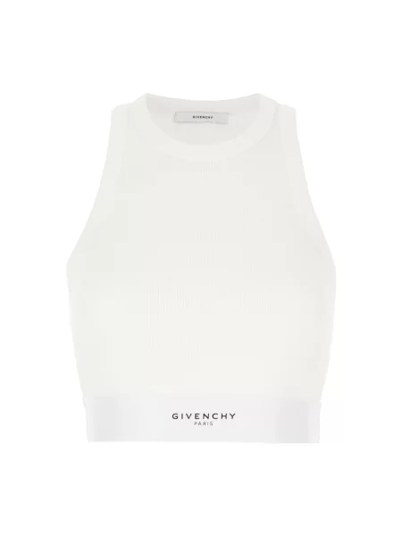 Top Givenchy o skróconej długości z logo biały