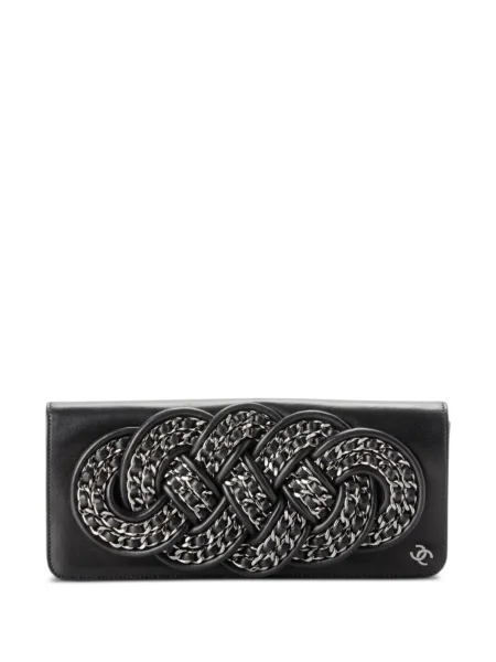 Kožený náhrdelník Chanel Pre-owned černý