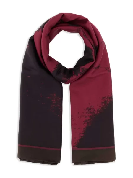 Šal Alexander Mcqueen s printom s apstraktnim uzorkom crvena