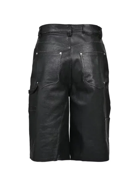 Pantaloni scurți Breath din piele negru