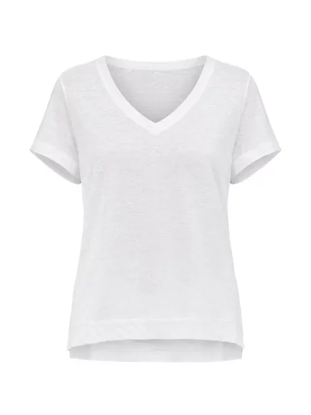 Tricou Massimo Alba cu decolteu în V alb