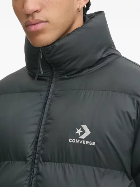 Кожени маратонки Converse Chuck 70 с клин ток сиво