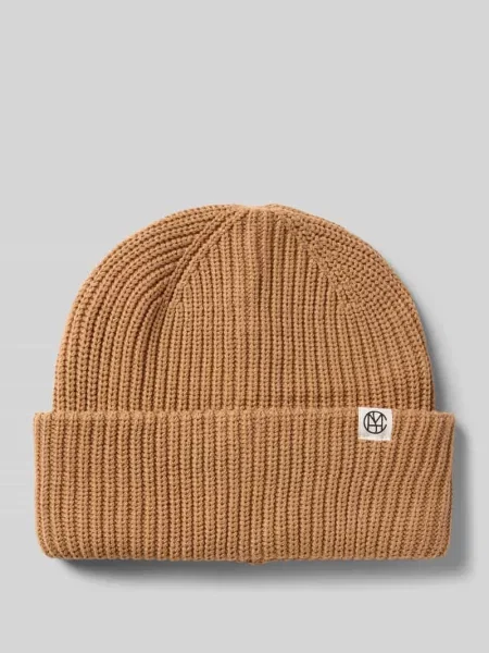 Czapka beanie z mieszanki model ‘GALINE RACHELLE’ Msch Copenhagen brązowa