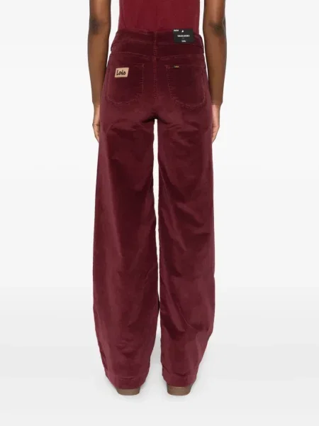 Pantaloni Lois Jeans de catifea cord cu 5 buzunare roșu