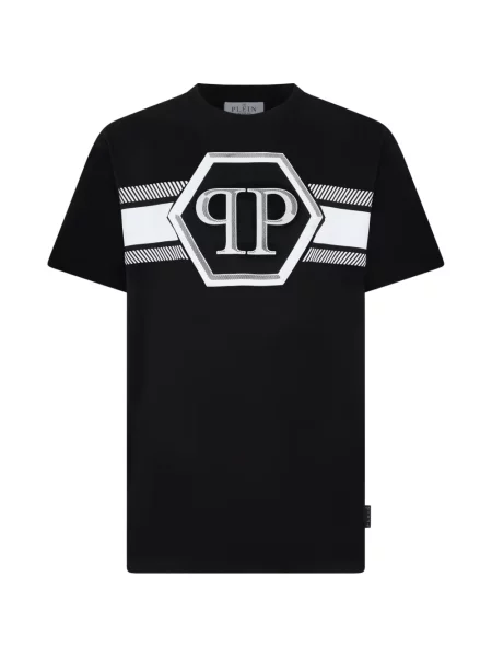Tricou Philipp Plein cu imagine negru