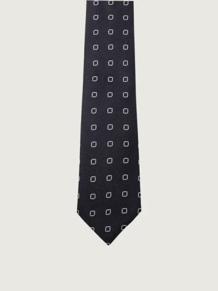 BOSS BLACK De mătase cravată H-TIE negru