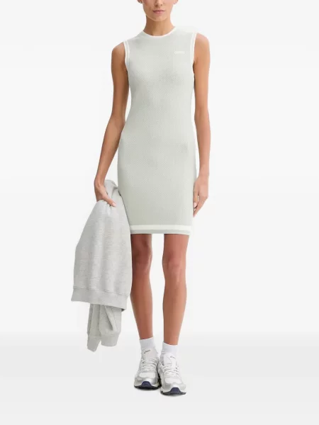 Rochie mini Guess fără mâneci tricotate gri