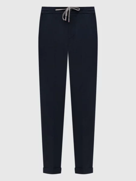 Штани з кашеміру та шовку Marco Pescarolo сині