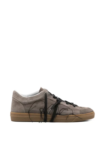 Sneakerși Santha cu șireturi din dantelă maro