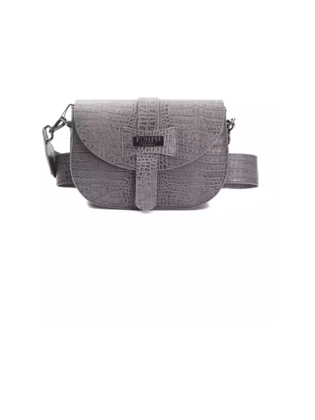Torebka crossbody Pompei Donatella skórzana biznesowa szara