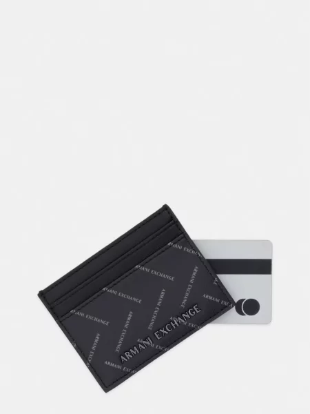 Armani Exchange etui na karty czarny