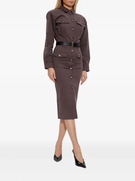 Rochie Self-portrait de costum maro