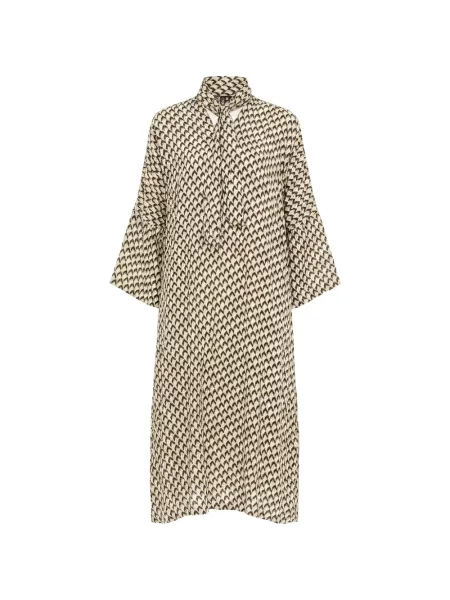 Rochie midi Odeeh cu funde cu imprimeu geometric