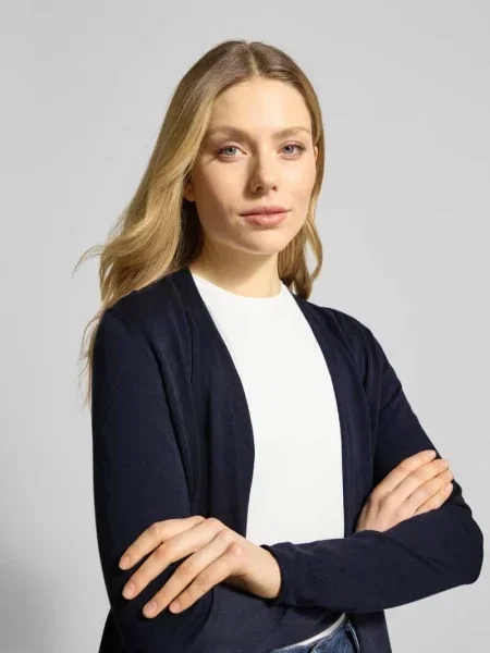 Kardigan z mieszanki bawełny i krój regular fit S.oliver Red Label granatowy