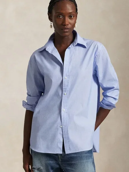 Риза Polo Ralph Lauren Long Sleeve Light Shirt синьо