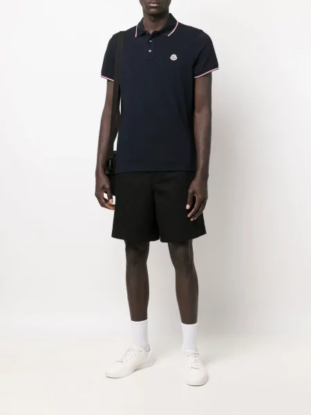 Polo marškinėliai Moncler mėlyna