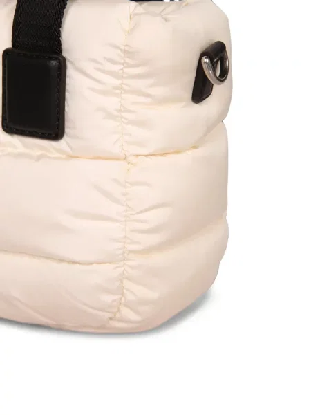 Matlasat geantă Moncler cu autograf alb
