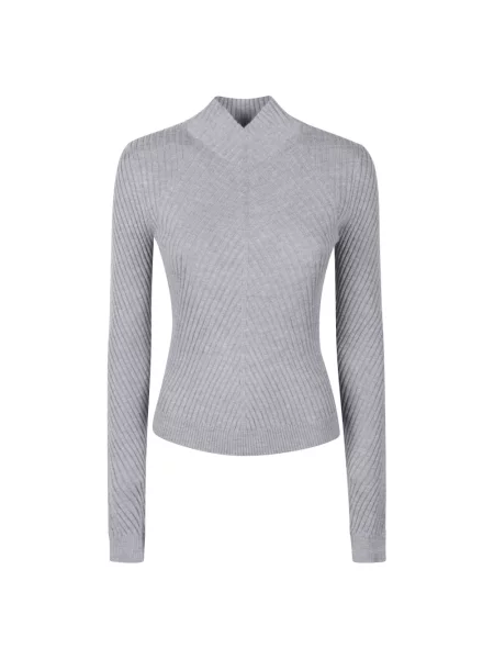 Sweter Victoria Beckham wełniany szary