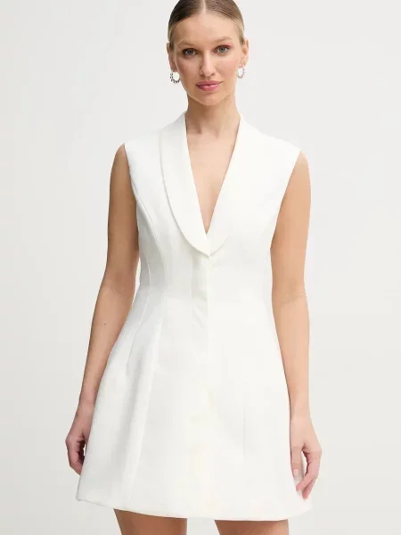 Bardot rochie mini evazati alb