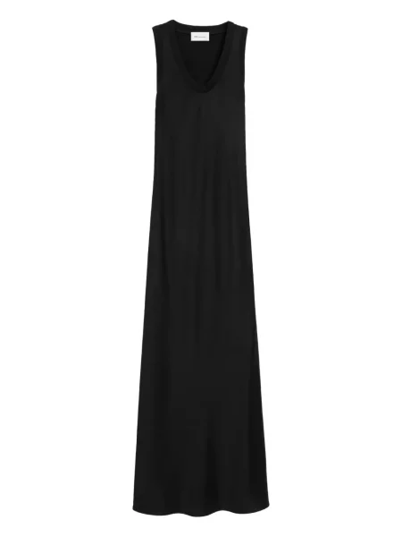 Rochie maxi Ami Paris de costum cu nervuri negru