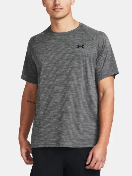 Pánske tričko Under Armour Tech Textured castlerock/black čierna