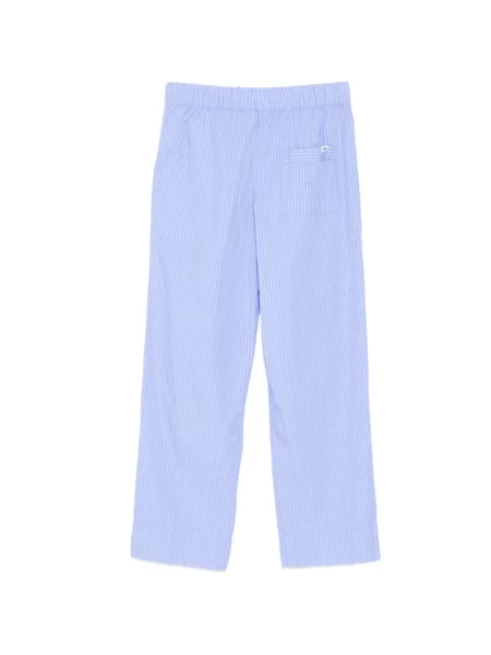 Pantaloni Tekla din poplin albastru