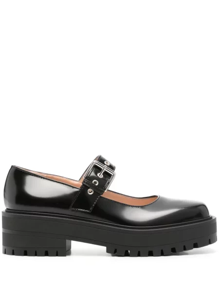 Pantofi loafer Gianvito Rossi din piele cu cataramă negru