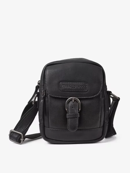 Кожаная сумка кросс-боди Hill Burry черная
