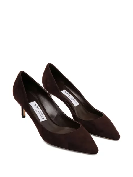 Pantofi cu toc Jimmy Choo din piele de căprioară maro