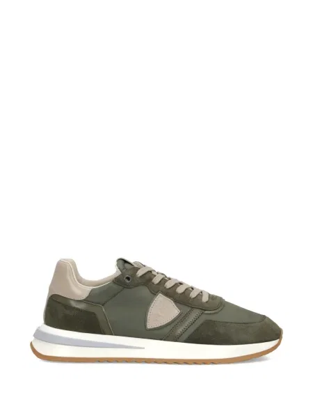 Sneakerși Philippe Model Paris cu șireturi din dantelă verde