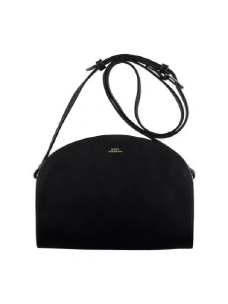 Torebka skórzana A.p.c. skórzana czarna