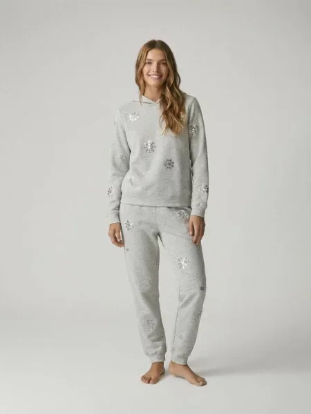 Reserved Спортивні штани з аплікаціями темно-сірий сірі