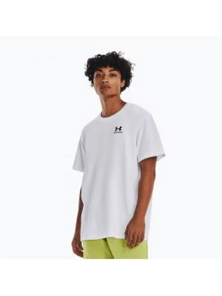 Under Armour t-shirt treningowy Logo Embroidered gładki biały