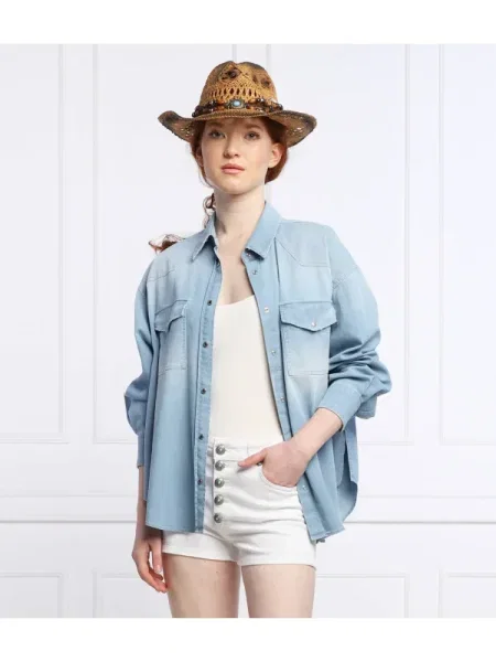 DONDUP made in Italy Cămașă | Oversize fit albastru