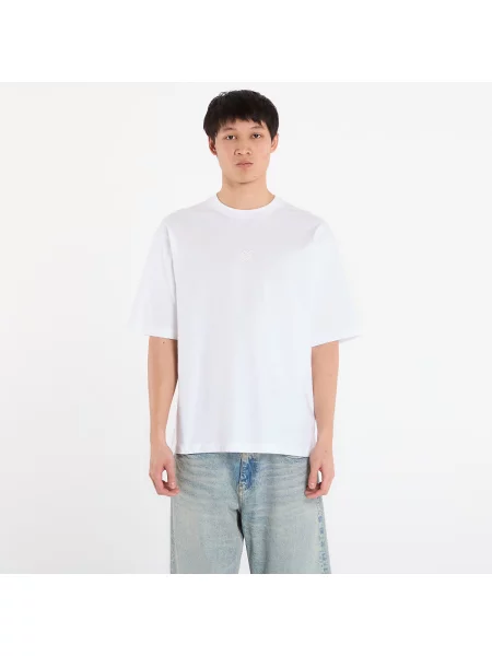 Tricou Filling Pieces T-Shirt Boxy Embroidered White S alb