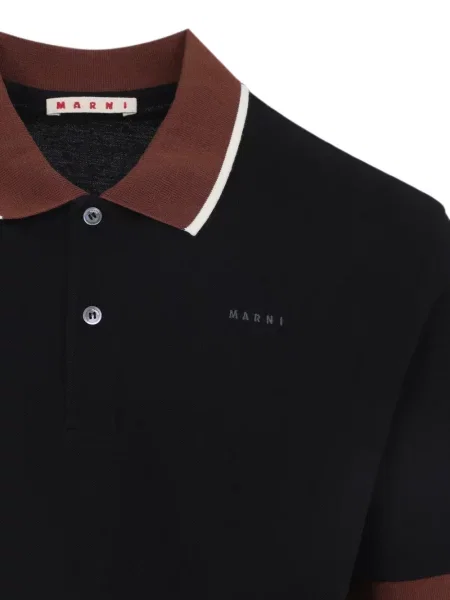 Tricou polo Marni cu imagine negru